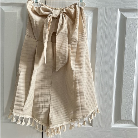 Strapless Romper with Fringe - Picture 2 of 2